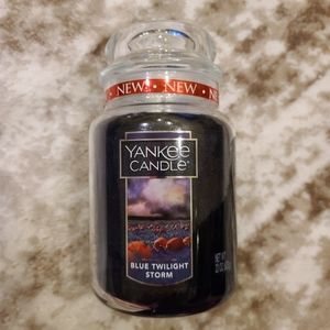 Yankee Candle Blue Twilight Storm 22oz large housewarmer jar YC